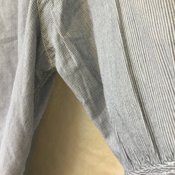 DKNY Jeans Blue Striped Button-Up Shirt - Picture 13 of 14